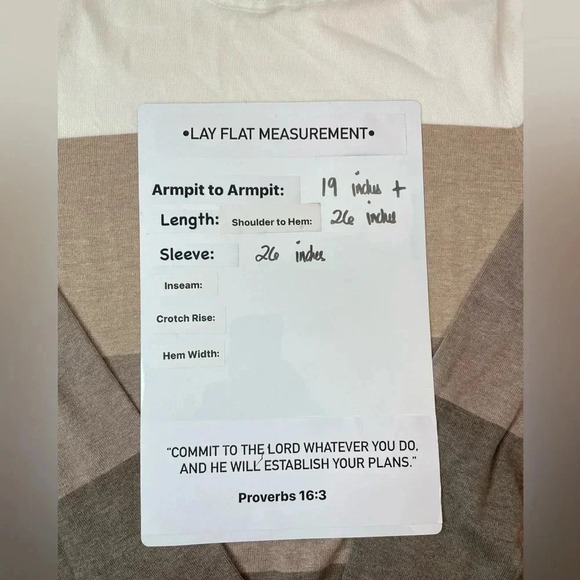 Calvin Klein Ivory taupe tan striped Colorblock Soft turtleneck sweater - Picture 5 of 6